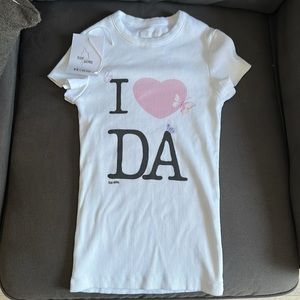 Djerf Avenue New York Popup Daily T-Shirt Ribbed White (XS)